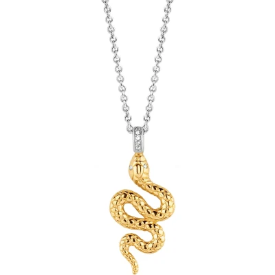 Afbeelding van TI SENTO Milano 3923SY Ketting Slang zilver goudkleurig 38 48 cm