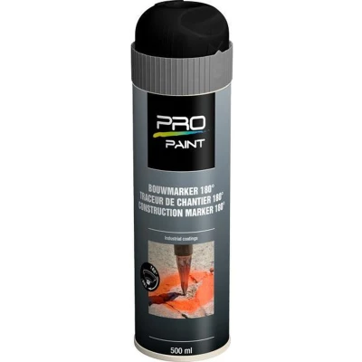 Afbeelding van Pro paint bouwmarker 180 500 ml, zwart
