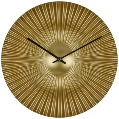 Afbeelding van TFA Dostmann Rokoko analoge design wandklok, 60.3031.53, moderne look, extravagante gouden wijzerplaat, quartz klok, goud, Ø 33 cm