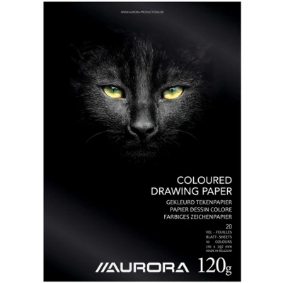 Afbeelding van Tekenblok Aurora A4 20v 120gr gekleurd tekenpapier