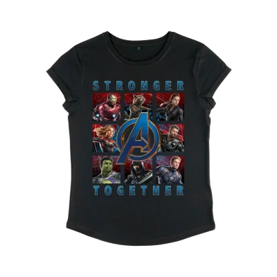 Afbeelding van Marvel AVENGERS: Endgame Boxes FULL OF Avengers Tshirt print, Dames, Maat: XL, Black