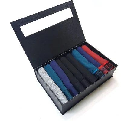 Afbeelding van Comfortabel &amp; Zijdezacht Bamboo Basics Rico Bamboe Boxershorts Heren Giftpack 9 stuks Onderbroek Ondergoed Multicolor L