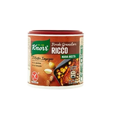 Afbeelding van Knorr Brodo Granulare Ricco Rijke korrelige bouillon, 150 g, smaak voor je gerechten, glutenvrij, lactosevrij, 100% Italiaanse bouillon