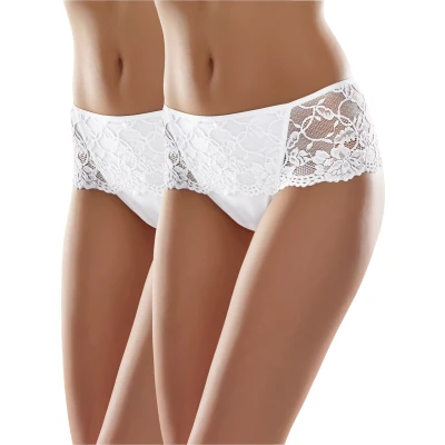 Afbeelding van Merry Style Dames Brazilian Onderbroek Katoen Regular Taille 2 Pack MS GAB 39 String 2P (2Pack) Zwart/Wit S