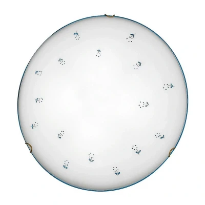 Afbeelding van austrolux Kolarz plafondlamp Nonna, Ø 50 cm, strooibloem blauw, glas