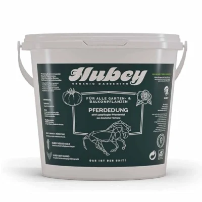 Afbeelding van organische paardenmest als meststof HUBEY voor huis en tuin Verse universele meststof, bloemenmeststof, biomeststof bodemverbeteraar (3 Kg)