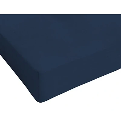 Afbeelding van Max color Beddoek 25cm hoeken, 100% katoen, donkerblauw, kleine dubbele