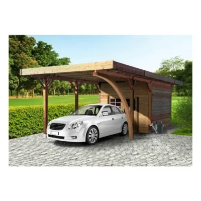 Afbeelding van Solid Carport Met Berging 406x706x250cm