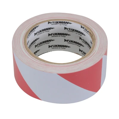 Afbeelding van Fixman Veiligheidstape 50 mm x 33 m, rood/wit