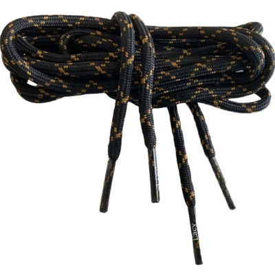 Afbeelding van Schoenveter Zwart/Bruin 180 cm Lang x 4 mm Breed