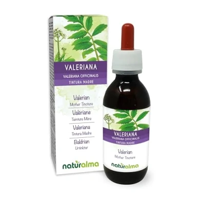 Afbeelding van Valeriaan (Valeriana officinalis) wortels Alcoholvrije moedertinctuur Naturalma Vloeibaar extract druppels 120 ml Voedingssupplement Veganistisch