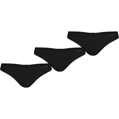 Afbeelding van Calvin Klein 3P Invisible Thong Panties Zwart Medium Dames