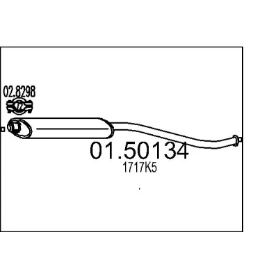 Afbeelding van MTS 01.50134 Middendemper 1340mm