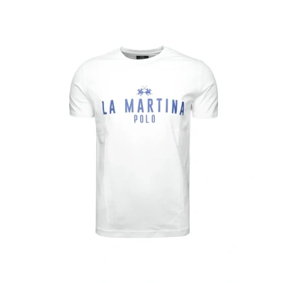 Afbeelding van La Martina Tshirt basic optwhitesurf theweb (mar322js206b0042), Heren, Maat: Small, Optwhite surf (mar322js206b0042)