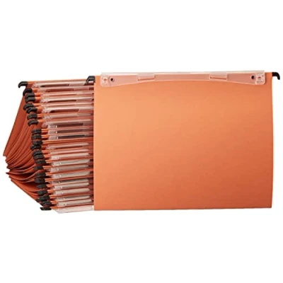 Afbeelding van Esselte 10202 Orgarex Kori Set met 25 verticaal hangende vijlen V bodem A4 tabs inbegrepen, oranje, 34,5 x 24,5 cm