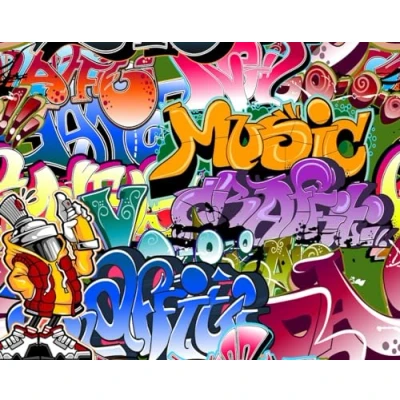 Afbeelding van Walltastic Fotobehang Graffiti Street 305x244cm 6 Panelen