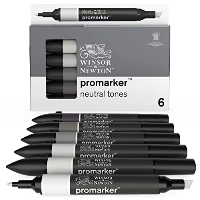 Afbeelding van Winsor &amp; Newton promarker™ Set 6 Stuks Neutral Tones