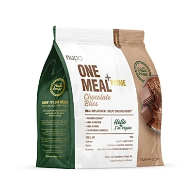 Afbeelding van Nupo One Meal Prime Vegan maaltijdshake Chocolade Val snel af met deze 100%