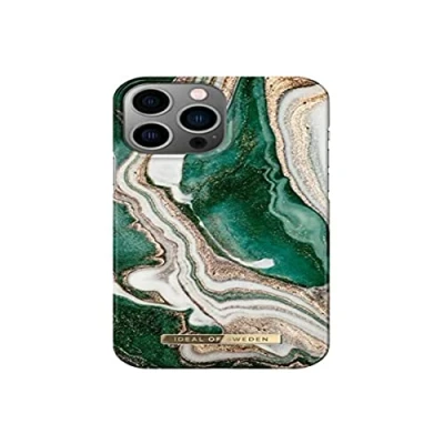 Afbeelding van Apple iPhone 13 Pro Max Hoesje Kunststof iDeal of Sweden Hardcase/Backcover Golden Jade Marble Telefoonhoesje