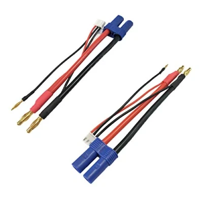 Afbeelding van LINSYRC 2 stks EC5 Vrouwelijke Connector naar 4 MM 4.0 Banaan Plug Bullet met 2S Lipo JST XH Balance Lead Draad