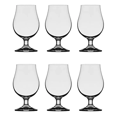 Afbeelding van Stölzle Lausitz Biertulpe Berlin Set van 6 bierglazen, 390 ml, optimaal voor bierliefhebbers, vaatwasmachinebestendige biertulpenset, groot, onbreekbare tarwetulpen loodvrij kristalglas
