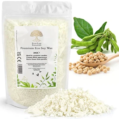 Afbeelding van Eco Lux Essentials 100% natuurlijke sojawas, dierproefvrij, wit, 2 kg