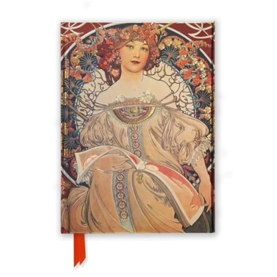 Afbeelding van Mucha: Reverie (Foiled Journal): Unser hochwertiges, liniertes Blankbook mit festem, künstlerisch geprägtem Einband und Magnetverschluss: 16