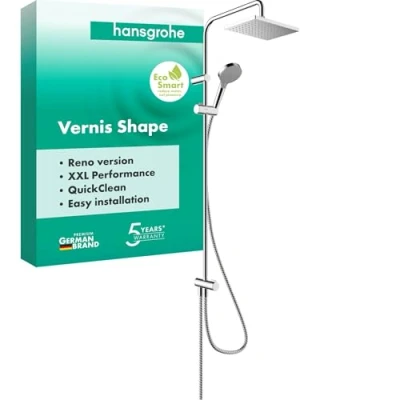 Afbeelding van hansgrohe vernis shape showerpipe reno e eco smart chroom 26289000