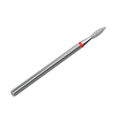 Afbeelding van STALEKS PRO Diamant bit: vlam (rode ring), opzetstuk voor nagelfrezen, bits, manicure en pedicure, slijpset elektrische slijpapparaten (FA10R021/8)
