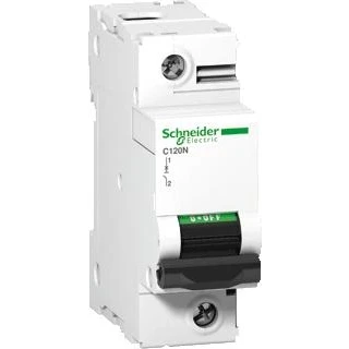 Afbeelding van Schneider electric c120n installatieautomaat 1 polig 10ka b karakteristiek 80a 3 modulen a9n18341