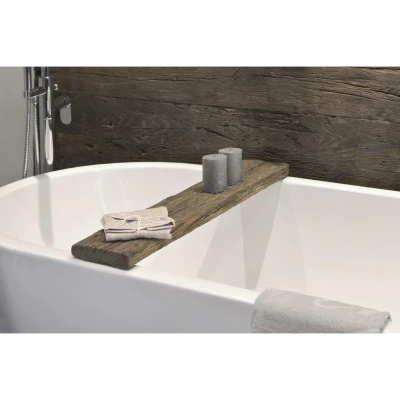 Afbeelding van LoooX Wooden collection bath shelf raw ca 78x16x4cm massief eiken