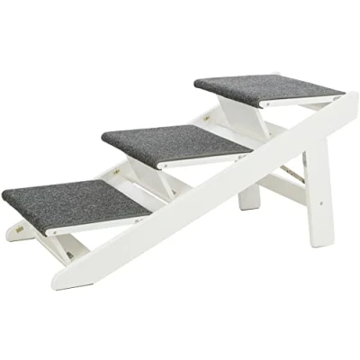 Afbeelding van Trixie Loopplank Met Uitklapbare Treden Mdf Wit 44X106X46 CM