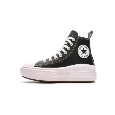 Afbeelding van Converse Chuck Taylor ALL STAR MOVE Platform Teens Unisex Sneakers hoog voor kinderen, Maat: 38, Bianco Leer