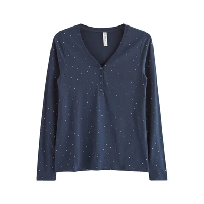 Afbeelding van Lindex Pyjamashirt, Dames, Maat: 34, Navy