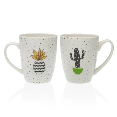 Afbeelding van Mok Versa Cactus ananas 2 Stuks Porselein