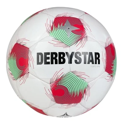 Afbeelding van Derbystar Voetbal Tempo APS Wit rood groen maat 5