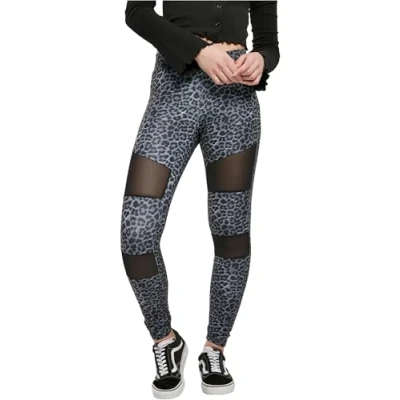 Afbeelding van Urban Classics TECH MESH AOP Legging, Dames, Maat: 3XL, Snowleo