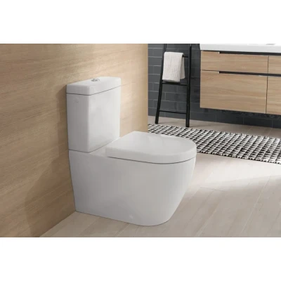 Afbeelding van Villeroy en boch closet subway 2 0 diepspoelcloset voor combinatie zonder spoelrand staand wit alpin 5617r001