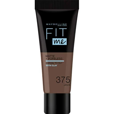 Afbeelding van Maybelline New York Fit Me Matte + Poreless Foundation 375 Java Medium Dekkende met Finish voor de Normale tot Vette Huid 30 ml
