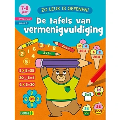 Afbeelding van De tafels van vermenigvuldiging 7 8 jaar 2de leerjaar groep 4 (Paperback)