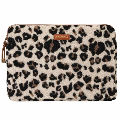 Afbeelding van Selencia Teddy Laptop Hoes Laptopsleeve 14 Inch / 14.2 13 13.6 13.3 Leopard