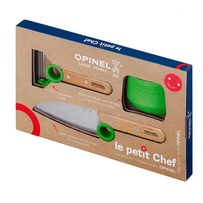 Afbeelding van Opinel Le Petit Chef Keukenset 3 delig Groen