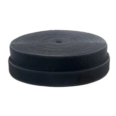 Afbeelding van TUKA 12 meter x 20mm Klittenband Vastnaaien (12 m Haakband &amp; lusband), Extra Sterke Klittenbandsluiting, 20 mm Brede Haak Lus Band, Niet Klevend om op te Naaien, Zwart, TKB5002 Black