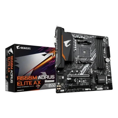 Afbeelding van GIGABYTE B550M AORUS ELITE AX moederbord AMD B550 Socket AM4 micro ATX