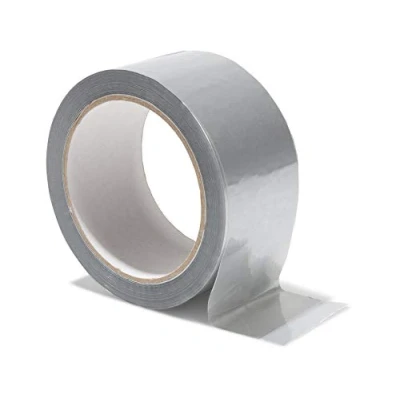 Afbeelding van Modulor verpakkingstape, gekleurde polypropyleenkleefband, geluidsarme afwikkelende verpakkingstape met acrylkleefstof, breedte 5 cm x lengte 66 m, 48 µm dik, zilver