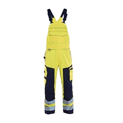 Afbeelding van Blaklader Multinorm bretelbroek 2608 1514 High Vis Geel/Marineblauw