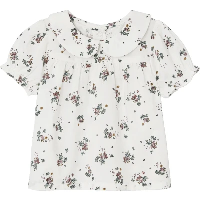 Afbeelding van Vertbaudet Gebloemd babyshirt met korte mouwen