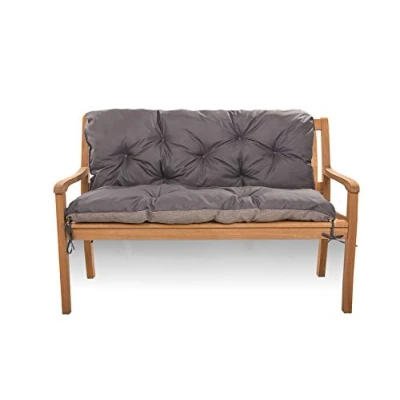 Afbeelding van Zitkussen voor schommelbank, zitbank met rugleuning, tuinschommel, kussen, bankkussen, buiten, 100 x 60 50 cm, antraciet