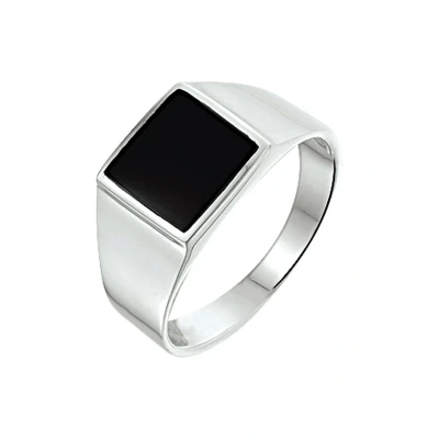 Afbeelding van Trendjuwelier huiscollectie Zegelring Onyx Zilver
