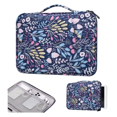 Afbeelding van TiMOVO 9 11&quot; Tablet Sleeve for iPad 10th Gen. 10.9&quot;, 9th/8th/7th 10.2&quot;, Air 11/Air 5th/4th 10.9&quot;,Galaxy Tab A9+/A9 Plus 11&quot;,Protective Bag with Pockets, Flowers